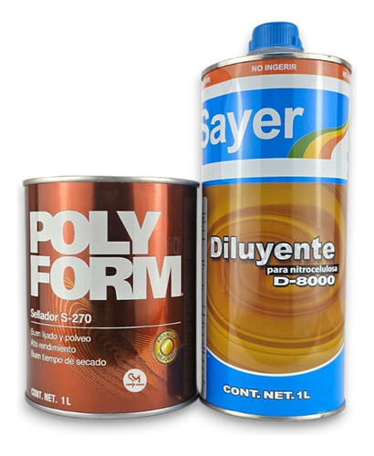 Sellador Para Madera Piedra Concreto Polyform 1 Lt S-270 Kit