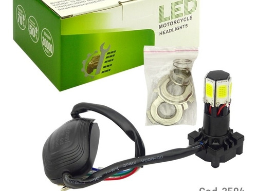 Kit Ampolleta Moto 6 Led Xenon, 30w, 3.000lm C/ Ventilador