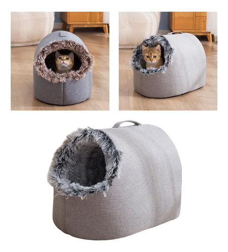 Mascota Casa De Gato Nido Cama De Perro Pequeño Gris Claro