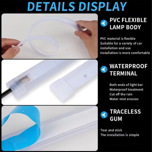 Tira De Luz Led Intermitente Flexible 2835, 2 Unidades