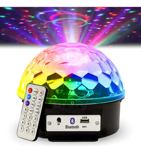 Bola Luz Led Rgb Audioritmica Media Esfera Alta Luminosidad Efectos Luces De Colores Fiestas Eventos Ambientación