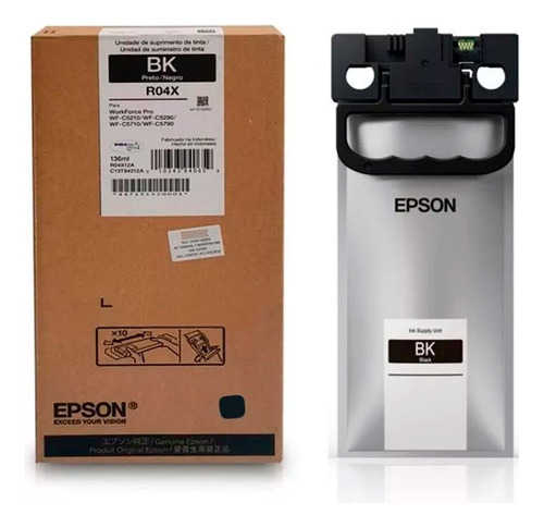 Bolsa Tinta Epson R04l Black T94212-al 136ml.