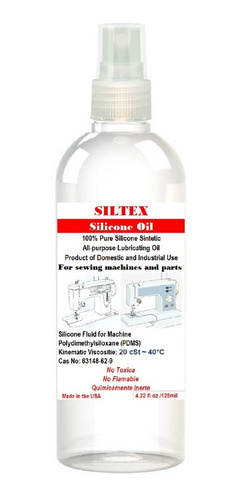 Lubricante Silicon Sintético Para Maquinas De Coser 125 Mili