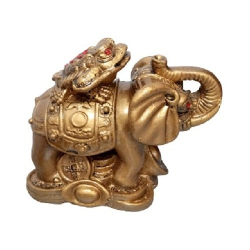 Figura Decorativa Elefante Con Rana Chan Chu / Runn