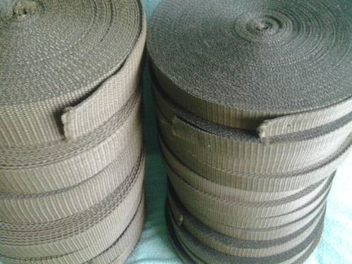 Cinta Nylon Poly 55 Mm Reata Rollo De 20 Mtrs. Verde Militar