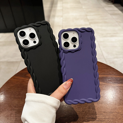 Funda Para Samsung Galaxy A06/a16/s24 Fe, Brillo Metálico Mate Y Marco Retorcido, Silicona Suave Que Absorbe Los Golpes