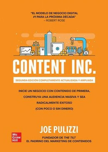 Content Inc., De Joe Pulizzi., Vol. No. Editorial Mcgrawhill, Tapa Blanda En Español, 1