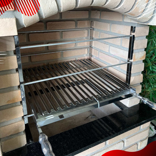 Grelha Argentina Inox 45x55 Churrasco Na Brasa Top Burguer