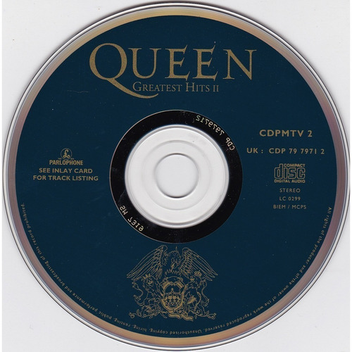 Cd Queen Greatest Hits 2 Importado Uk Sin Caja  