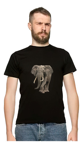 Playera Elefante Animal Realista Vida Salvaje Punch