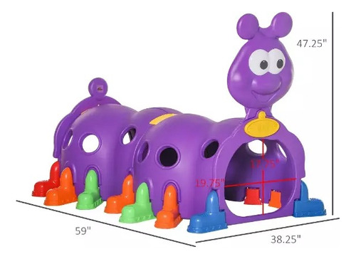 Tunel De Juego Gusano Infantil Niños Msi