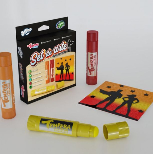 Imagen 2 de 8 de Set Arte Heroes Sifap Tempera Solida