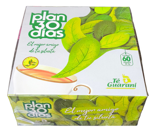 Te Plan 30 Dias Te Guarani 60 Saquitos 100% Natural