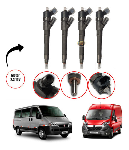 Imagem 1 de 7 de Jogo Bico Injetor Fiat Ducato Multi-jet 2.3 16 Original 4pçs