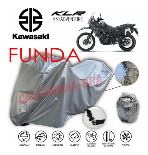 Funda Cubierta Lona Moto Cubre Kawasaki Klr 650 Adventure