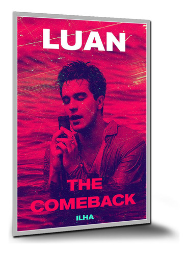 Poster Mpb Sertanejo Luan Santana Poster Placa A3 42x30cm A