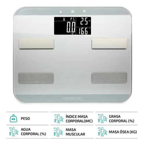 EatSmart Balanza digital de precisión para baño, con visualizador iluminado  extra grande