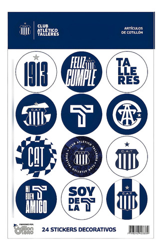 Stickers De Talleres De Cordoba (plancha 2 X 12)