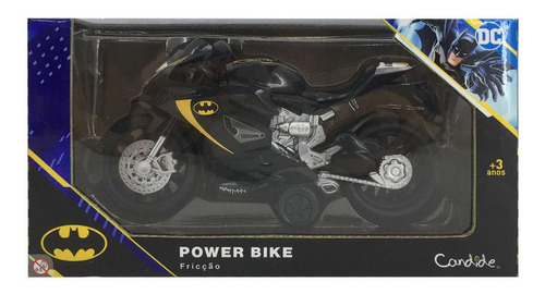 Veiculo Moto De Fricção - Power Bike Batman Cor Preto