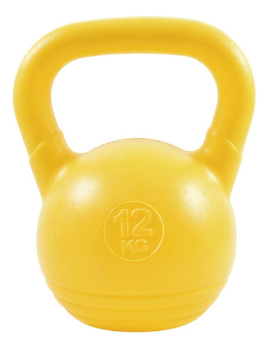 Pesas Rusas 12 Kg Pvc Kettlebell Pesa Rusa Cross Gym Fitness Color Amarillo