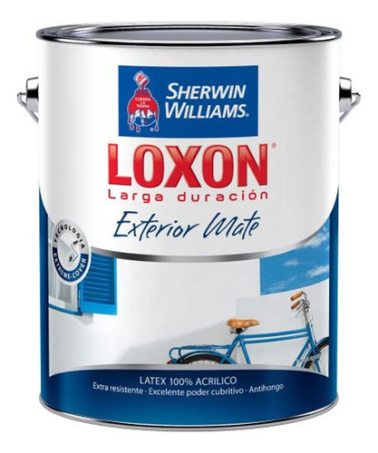 Pintura Latex Loxon Exterior Mate 1lt Sherwin Williams Mafer