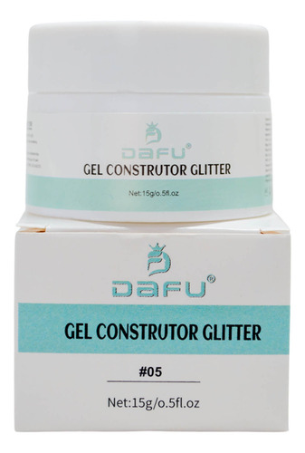 Gel Construtor Secagem Uv/led Para Unhas Em Gel 15g Dafu Cor 05 Glitter