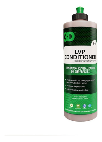 3d Lvp Conditioner Acondicionador De Cueros Y Plasticos