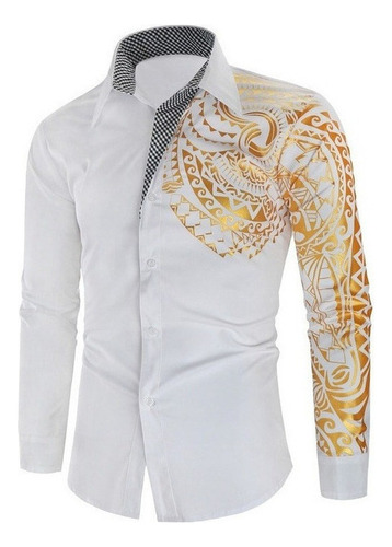 Camisa De Lujo En Oro Negro Para Hombre De Alta Calidad