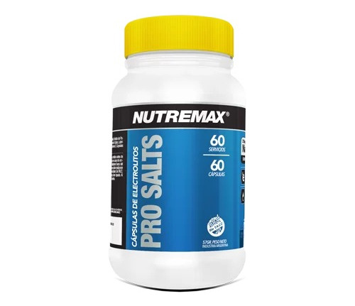 Cápsulas De Electrolitos Pro Salts Nutremax 60 Cápsulas