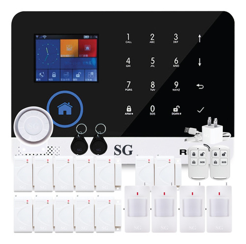 Alarma Dual Kit Gsm Telefono Control App Seguridad Celular Inalambrica Casa Negocio Sistema Vecinal Sensores