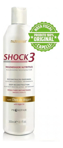 Nutrahair Shock3 Regenerador Nutritivo Pro Repair 300ml