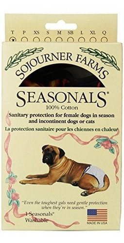 Seasonals Lavable Perro Del Pañal, Se Ajusta A Los Perros De