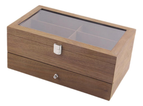 Elegante Caja De Madera Para Guardar Gafas De 12 Ranuras
