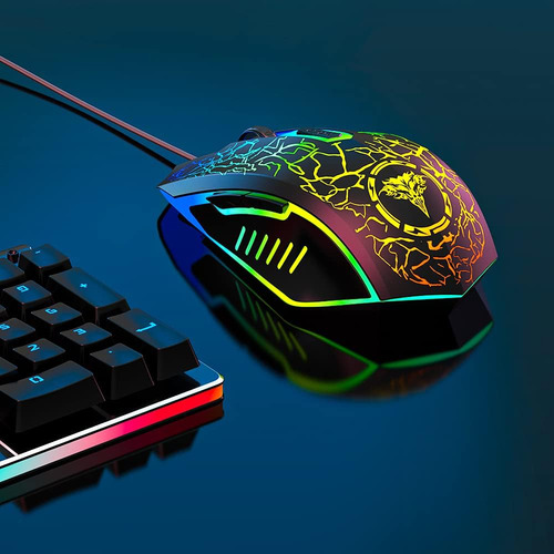 Ratón Bengoo Rgb Retroiluminado Gaming Negro