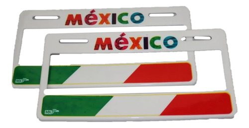 Portaplaca Bandera Mexico Magico Decorado Deportivo Universa