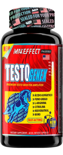 Pré Hormonal Testogenex Maxeffect Pharma 60 Cápsulas Sabor Natural