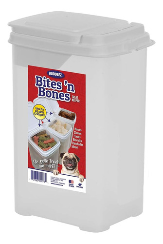 Buddeez Pet Treat Container - Bites & Bones Contenedor De Go