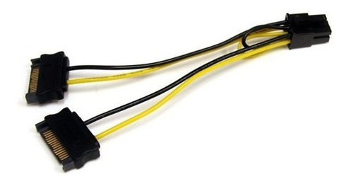 Cable Adaptador Poder 2x Sata 15pin A Pci Express 8pin Color Colores