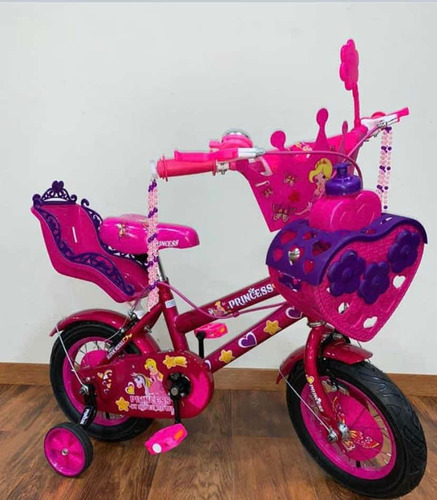 Bicicleta Infantil Rin 12 Para Niñas Modelo Princesas Nueva