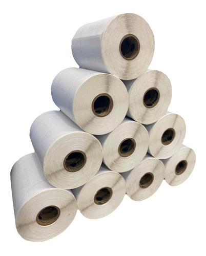 10 Rolos / Bobinas Etiquetas Adesiva 10x7 Cm Zebra Argox Cor Branco