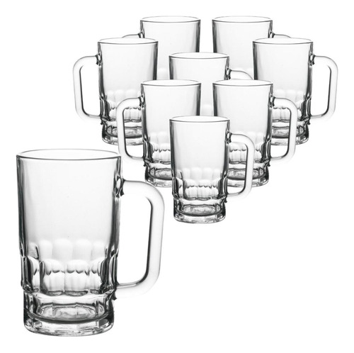 12 Canecas De Vidro P/ Chopp/cerveja Veneza 350ml Lotusglass