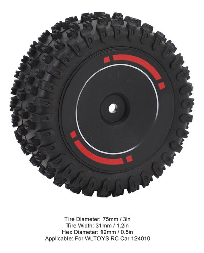 Neumático Trasero De Coche Rubber Rc, 2 Piezas, De Repuesto