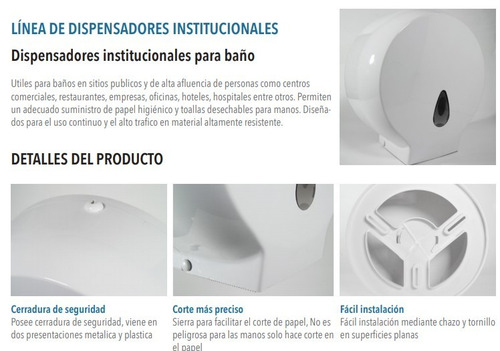 Dispensador De Papel Higiénico Uso Comercial