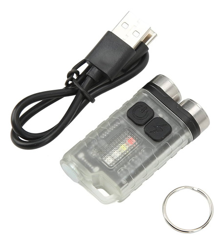 Mini Linterna Led Llavero V3 Edc Recargable Usb Tipo C 