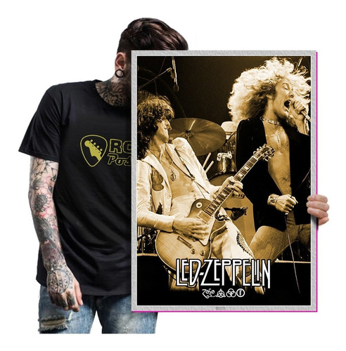 Quadro Fotografia Blues Rock Led Zeppelin Poster Tam. A2 03