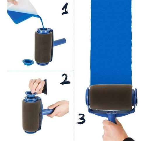 Imagen 3 de 9 de Rodillo Para Pintar Rellenable 8 Pcs Microfibra Esquinero