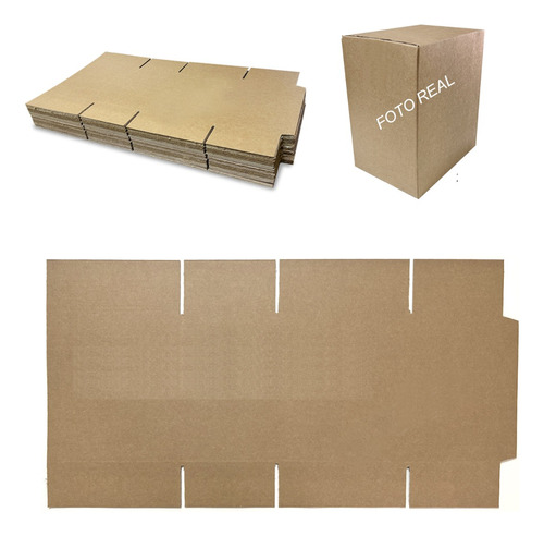 50pz Caja Cartón 25x21x13cm Reciclada Envios Empaque Embalaj