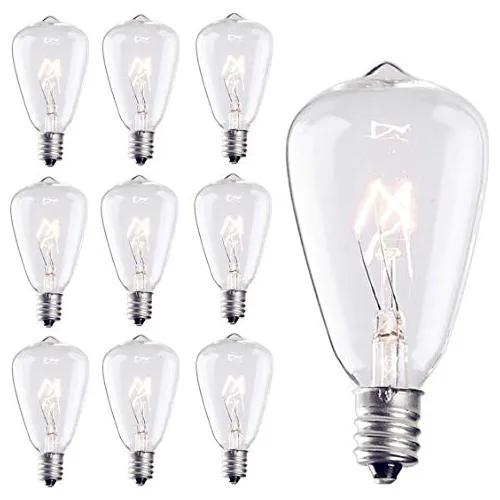 Bombillas Led Edison 7w E12/c7 St38 Para Luces De Patio, Pac