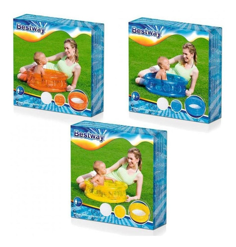 Imagen 4 de 7 de Bestway Pileta Traslucida Para Bebe 64x25 Cm Art.51112