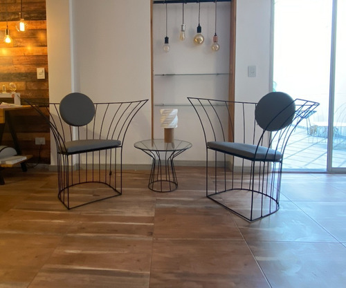 Imagen 3 de 10 de 2 Sillones Exterior Kenia Diseño Almohadones + Mesa Exterior